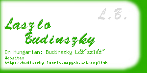 laszlo budinszky business card